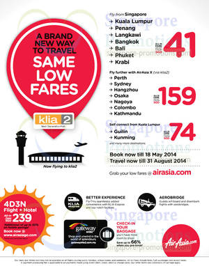Featured image for (EXPIRED) Air Asia From $41 Promo Air Fares 12 – 18 May 2014