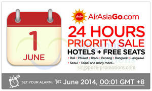 Featured image for (EXPIRED) Air Asia Go Hotels + FREE Flights Packages 24Hrs Priority Promo 1 Jun 2014