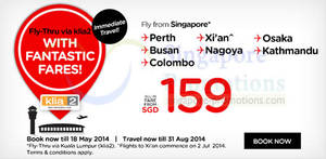 Featured image for (EXPIRED) Air Asia From $159 KLIA2 Fly-Thru Air Fares Promo 12 – 18 May 2014