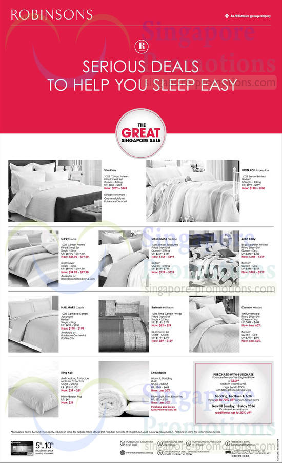 Beddings, Quilts, Sheets, King Koil, Oasis Living, Jean Perry, Sheriden