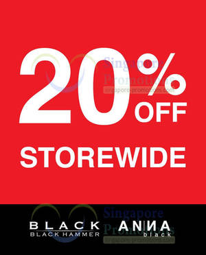 Featured image for (EXPIRED) Black Hammer & Anna Black 20% OFF Storewide 1 – 4 May 2014