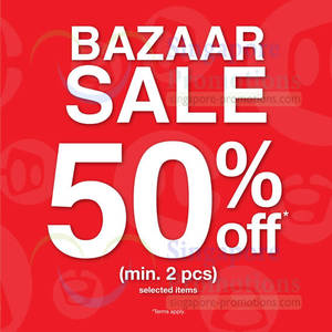 Featured image for Bossini 50% OFF Bazaar SALE@ Selected Locations 9 May 2014