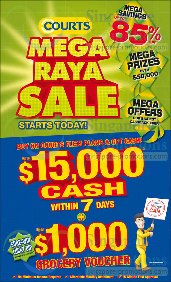 Courts Mega Raya Sale, Savings Up To 85 Percent