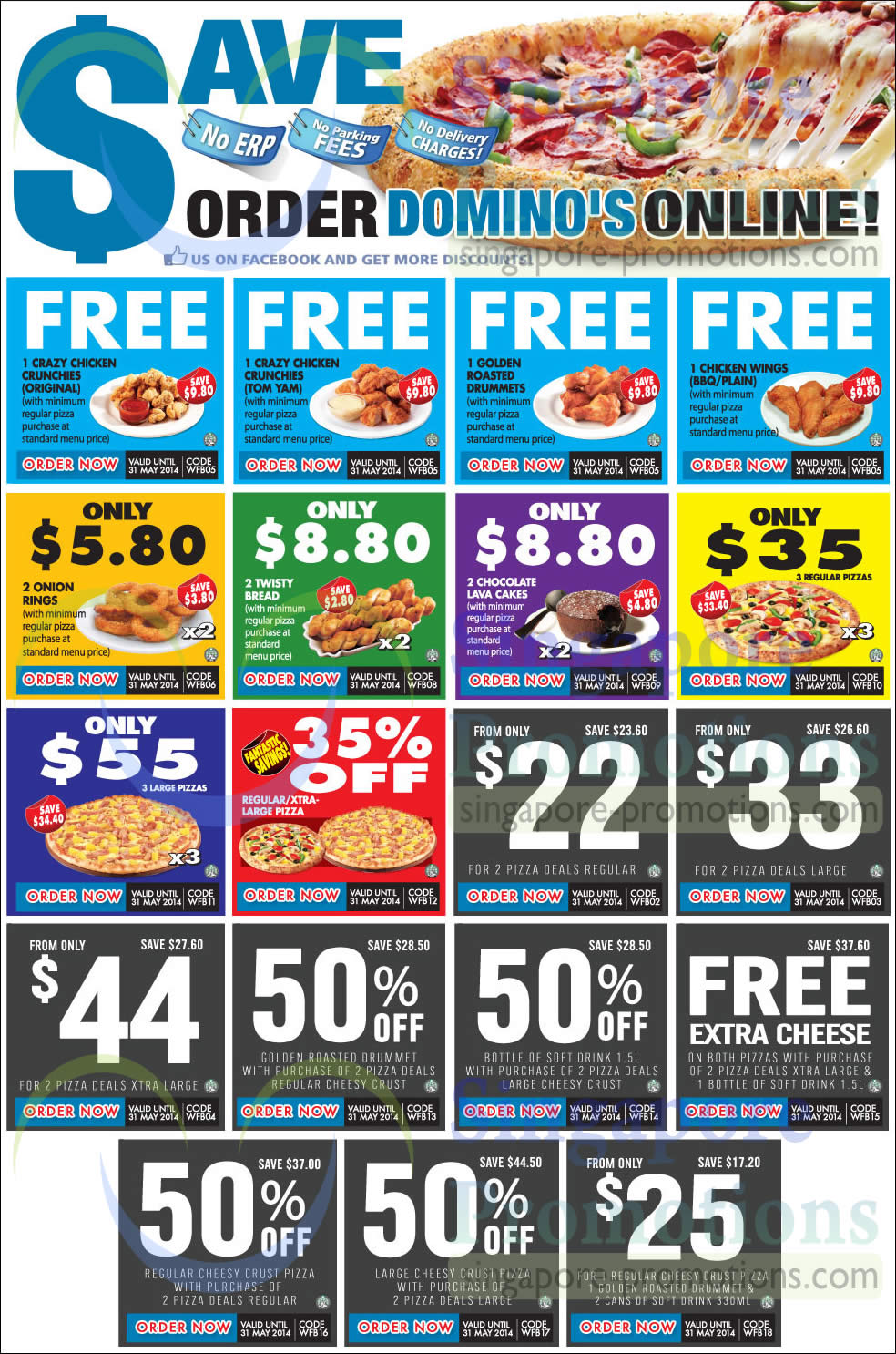 dominos coupon codes july 2014