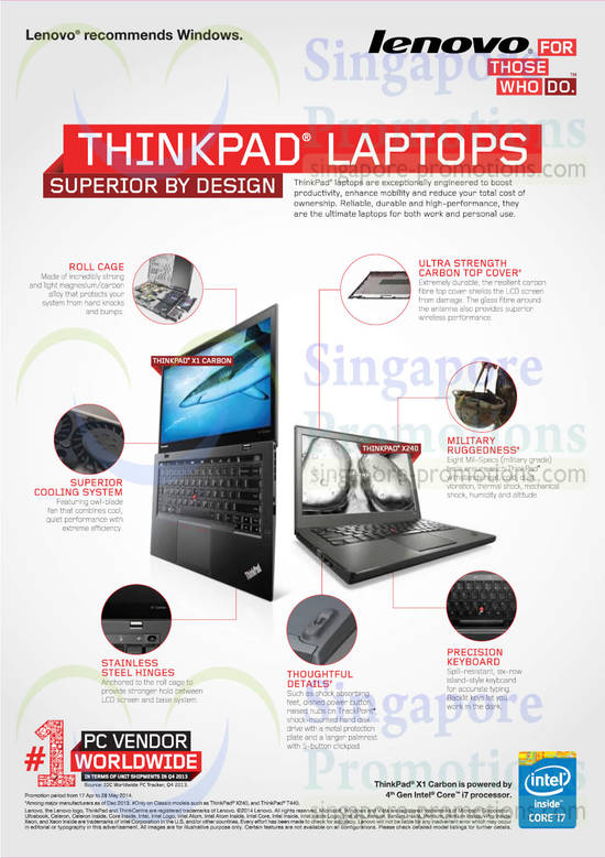 Features of Thinkpad Notebooks