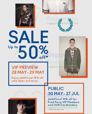 Featured image for (EXPIRED) Fred Perry End of Season SALE 30 May – 27 Jul 2014