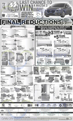 Featured image for Gain City Electronics, TVs, Washers, Digital Cameras & Other Offers 24 May 2014