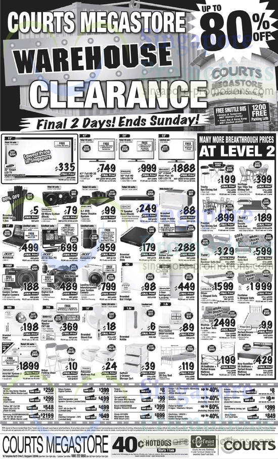 Megastore Warehouse Clearance TVs, Cameras, Fridges, Fans, Dryers, Philips, Sharp, Samsung, Canon, Nikon, Acer