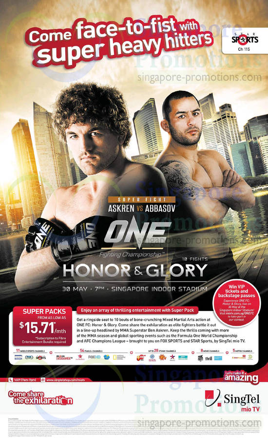 Mio TV 15.71 Super Packs, Honor n Glory Fighting Championship