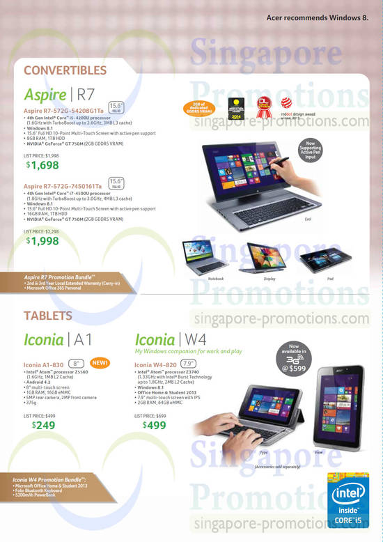 Notebooks, Tablets, Iconia, Aspire