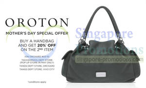 Featured image for (EXPIRED) Oroton 20% OFF Second Item Promotion 9 May 2014