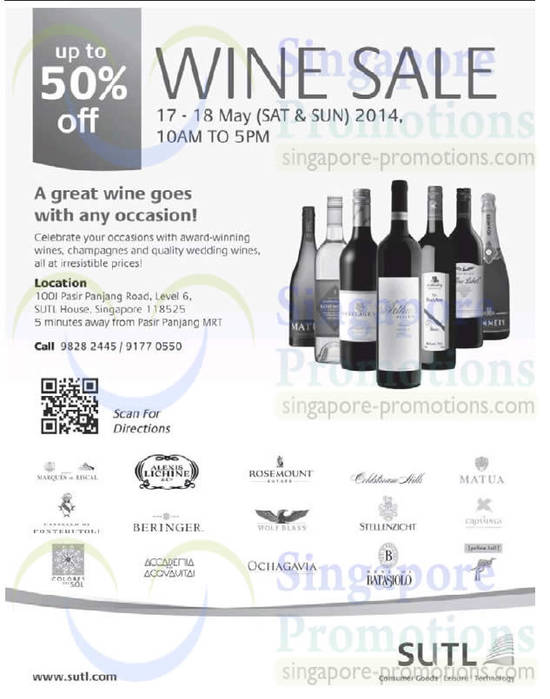 SUTL Wines 16 May 2014