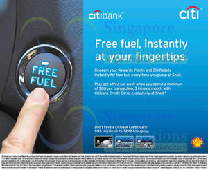 Featured image for (EXPIRED) Shell FREE Fuel Promo For Citibank Cardmembers 11 May – 31 Jul 2014