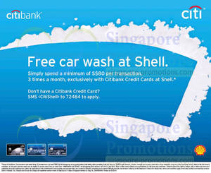 Featured image for (EXPIRED) Shell FREE Car Wash For Citibank Cardmembers 4 May – 31 Jul 2014
