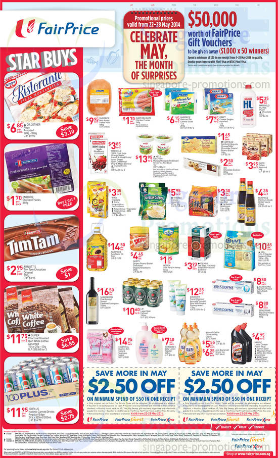 Star Buys, Owl Coffee, HL Milk, Johnsons, Mama Lemon, Sensodyne, Eversoft