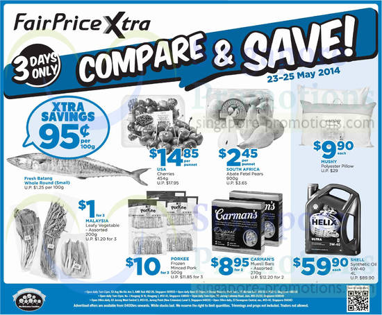 (Till 25 May) 3 Days Compare n Save, Shell Synthetic Oil, Porkee Pork, Carmans Muesli Bars, USA Cheeries