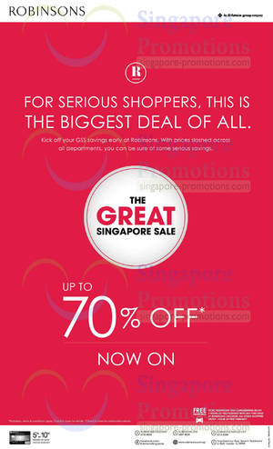 Featured image for (EXPIRED) Robinsons Great Singapore Sale Promotions & Offers 16 May 2014