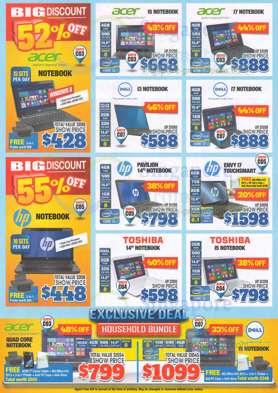 12 Jun Notebooks Acer, Dell, HP, Toshiba