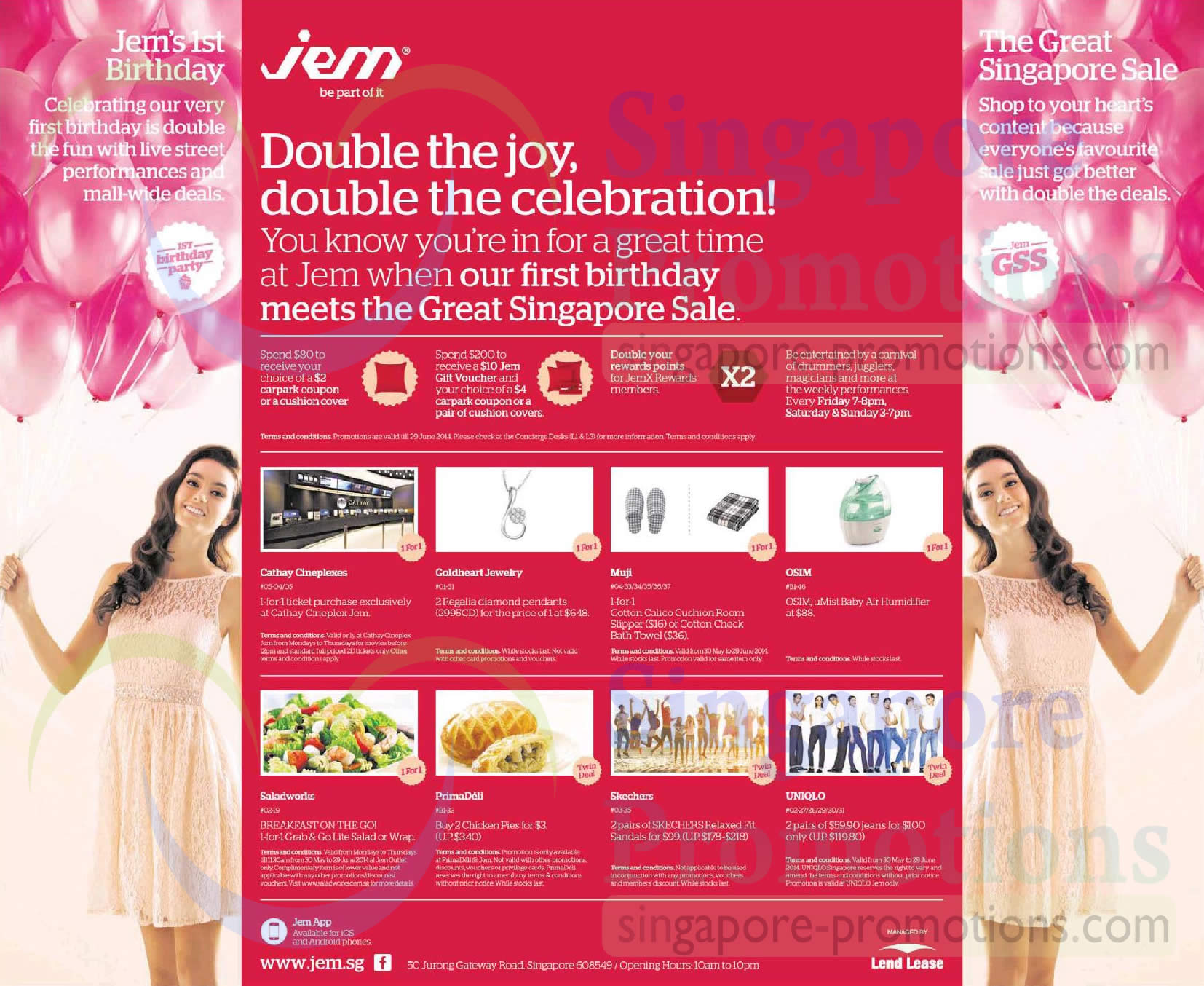 13 Jun 1st Birthday, GSS Specials, Tenant Offers » Jem Great Singapore