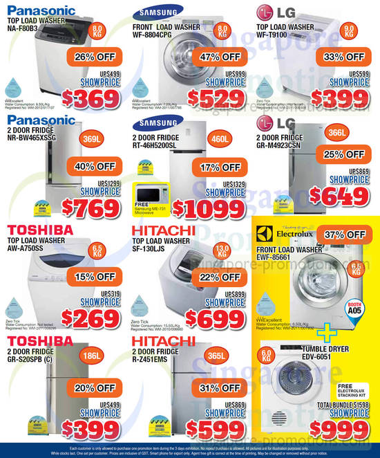 13 Jun Washers, Fridges, Panasonic, Samsung, LG, Hitachi, Electrolux, Toshiba