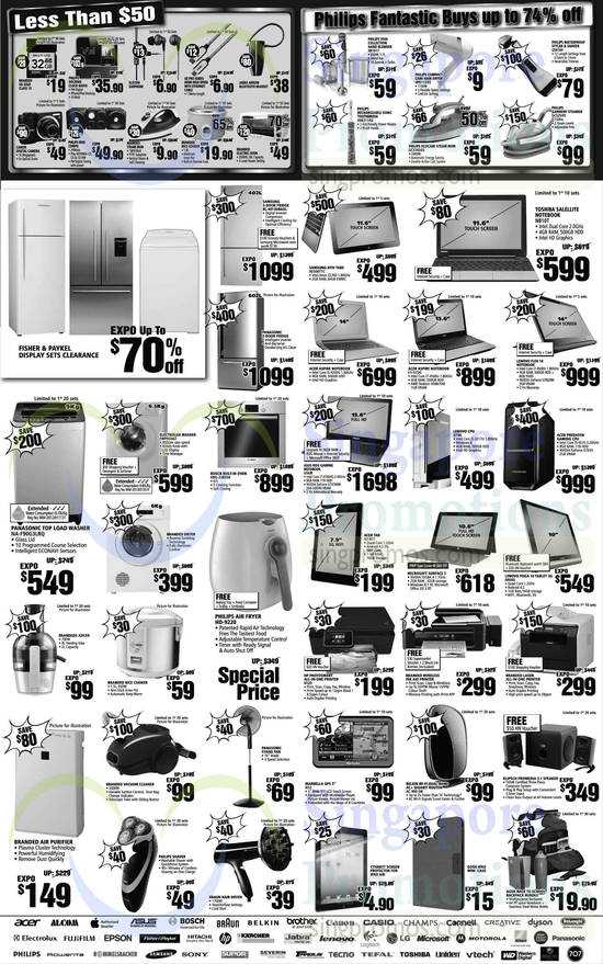 28 Jun Blender, Washers, Fridge, Notebooks, Tablets, Desktop PC, Printer, Philips, Panasonic, Electrolux, Samsung, Acer