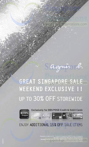Featured image for (EXPIRED) Agnes B Up To 30% Off Storewide GSS Promo 13 – 15 Jun 2014