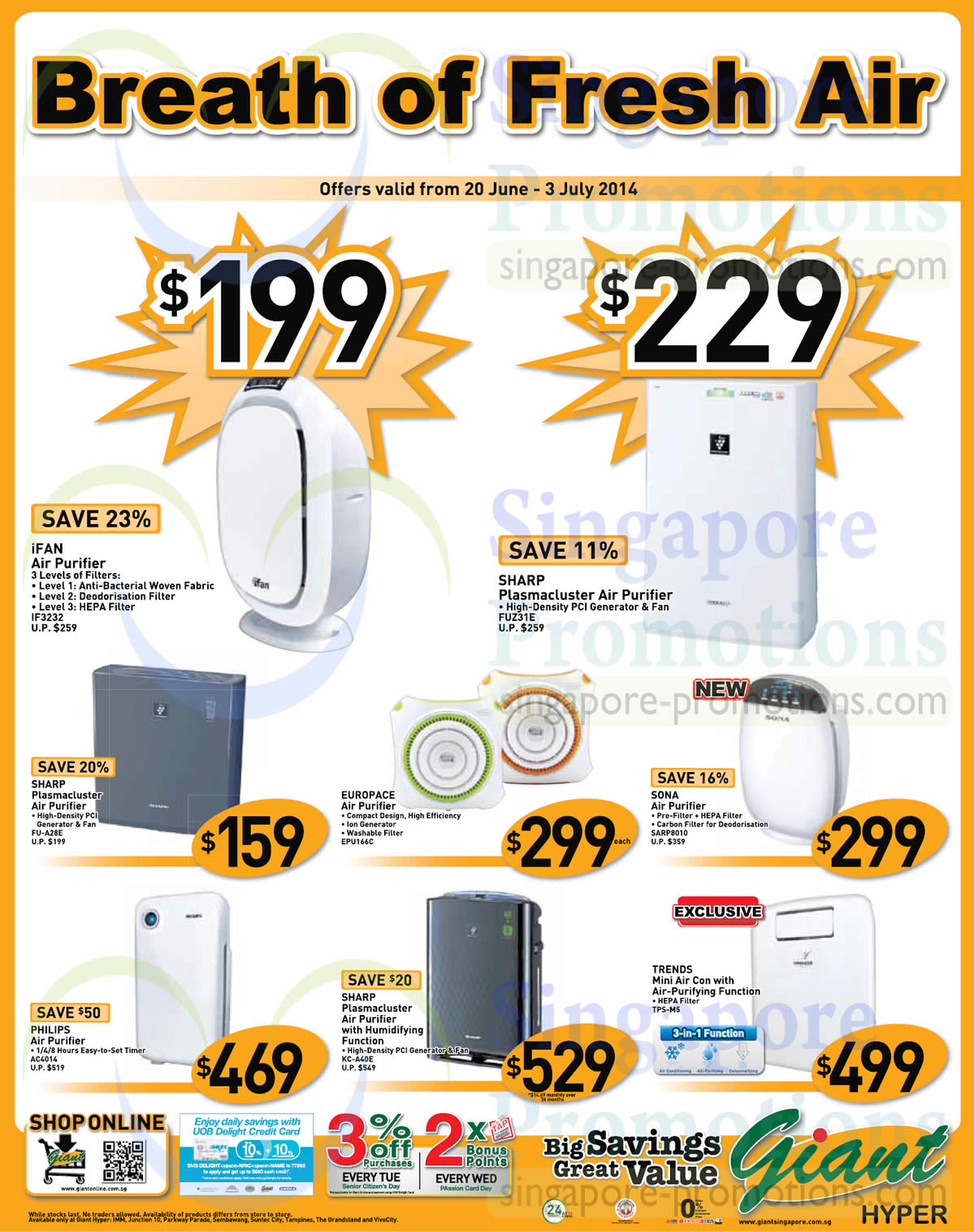 Featured image for Giant Hypermarket Cooling Appliances Offers 20 Jun - 3 Jul 2014