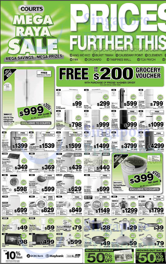 Appliances Fridges, Washers, Blender, Steamer, Ovens, Beko, Panasonic, Bosch, Mitsubishi Electric, Samsung, Electrolux, LG, Fisher n Paykel, Tefal, Rowenta