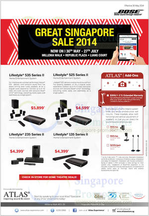 Featured image for Atlas Bose Audio Visual GSS Offers Price List 30 May 2014
