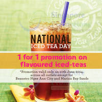Featured image for (EXPIRED) Coffee Bean & Tea Leaf 1 For 1 Flavoured Iced Teas Promo @ All Outlets 10 Jun 2014