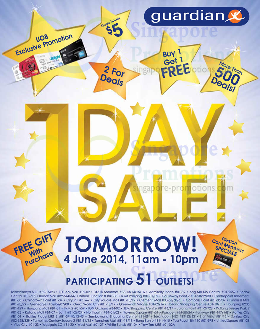 Guardian 3 Jun 2014 » Guardian 1 Day SALE @ 51 Outlets 4 Jun 2014 ...