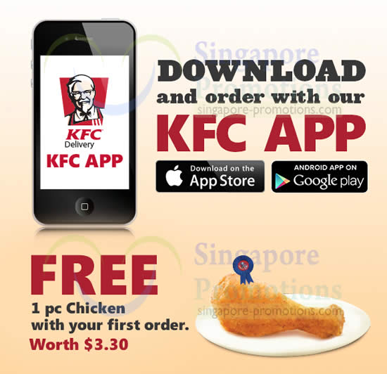 KFC Delivery FREE 1pc Chicken Promo 2 Jun 15 Jul 2014