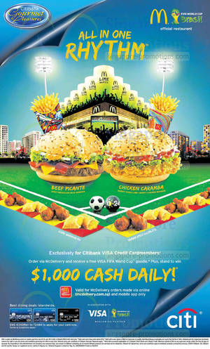 Featured image for (EXPIRED) McDonald’s McDelivery FREE Fifa World Cup Goodie For Citibank Cardmembers 8 Jun – 16 Jul 2014