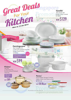 Featured image for (EXPIRED) World Kitchen Corningware, Corelle & More Offers 17 Jun – 13 Jul 2014