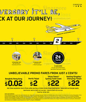 Featured image for (EXPIRED) Scoot Airlines From Two Cents Air Fares Promo 4 – 5 Jun 2014