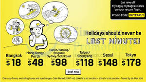 Featured image for (EXPIRED) Scoot Never Last Minute Holidays Promo Air Fares 26 – 29 Jun 2014