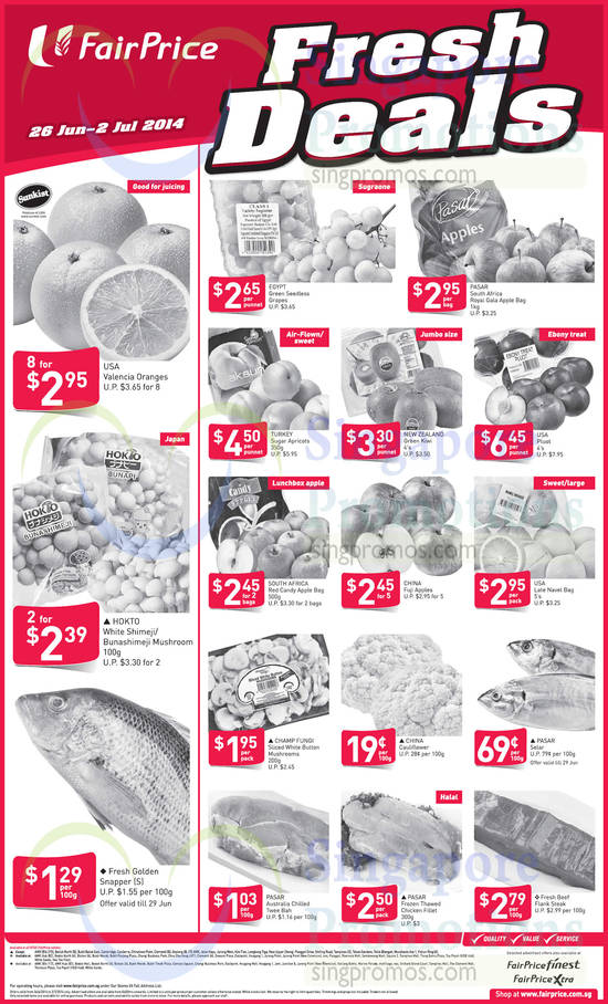 (Till 2 Jul) Fresh Deals Fruits, Vegetables, Seafood