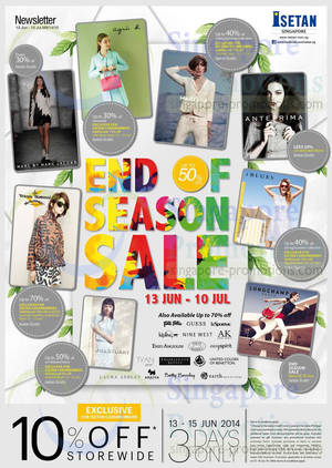 Featured image for (EXPIRED) Isetan Up To 50% Off End of Season Sale 13 Jun – 10 Jul 2014
