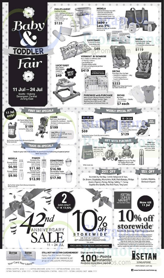 10 Jul Trade in Specials, Weekly Buys, Purchase with Purchase, First Day Specials