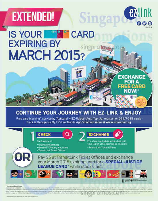 11 Dec Justice League Ezlink Cards Exchange (3 Dollars Applicable)