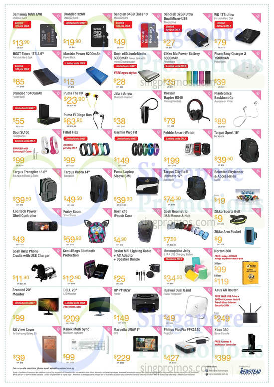 12 Jul IT Accessories, Backpacks, Earphones, MicroSD Cards, Routers