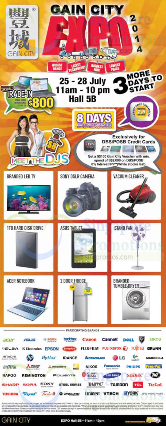 22 Jul LED TV, DSLR Digital Camera, Vacuum Cleaner, Fan, Dryer. Tablet, Notebook, Sony, Asus, Acer