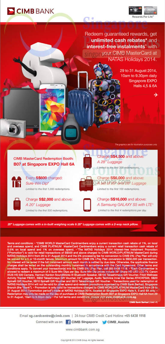 25 Aug CIMB MasterCard Rebates, Free Gifts