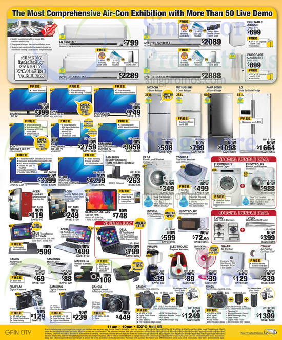 25 Jul Air Conditioners, TVs, Fridges, Washers, Notebooks, Mobile Phones, Digital Cameras, Appliances, Sharp, Sony, Panasonic, LG, Samsung, Dell