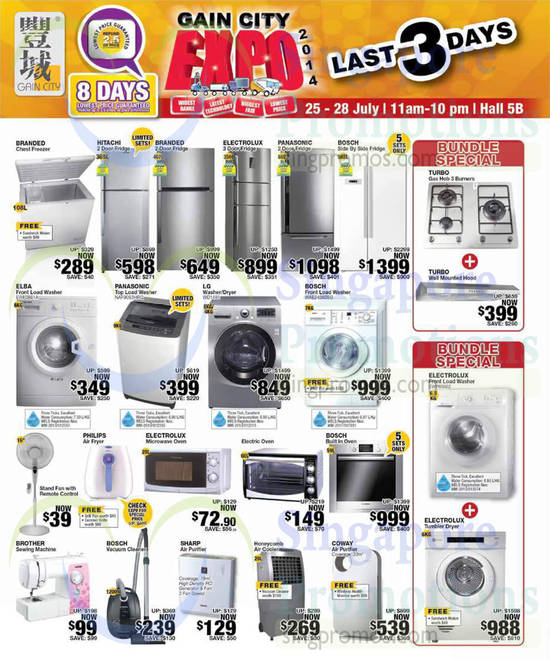 26 Jul Fridges, Washers, Kitchen Appliances, Hitachi, Panasonic, Bosch, Elba, LG, Electrolux, Bosch, Sharp