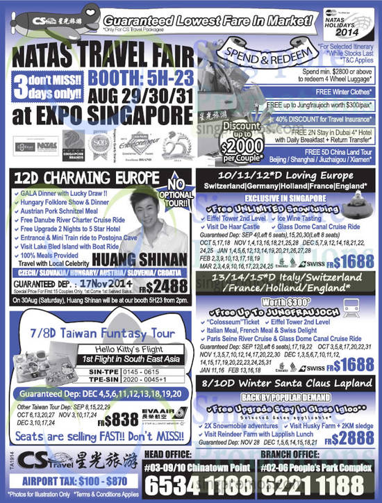 27 Aug CS Travel Taiwan, Europe, Winter Santa Claus Lapland