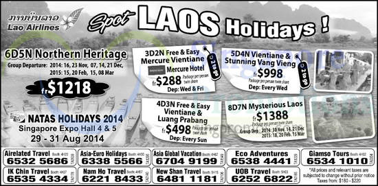 28 Aug Laos Holidays Vientiane, Laos, Luang Prabang, Vang Vieng