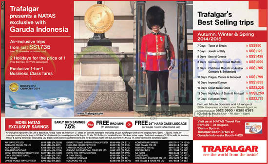 28 Aug Trafalgar Autumn, Winter, Spring Offers Britain, Italy, Greece, Austria, Switzerland, Portugal, Europe, Budapest