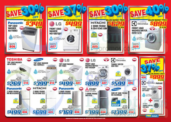 29 Jul Washers, Fridges, Panasonic, LG, Hitachi, Electrolux, Toshiba, Samsung, Mitsubishi Electric