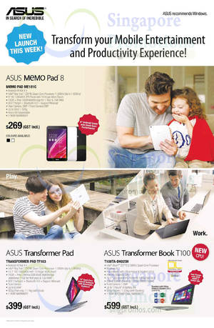 Featured image for ASUS Launches NEW Memo Pad 8 & Transformer Pad TF103 4 Jul 2014